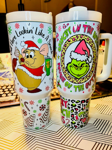 Stainless Steel Sublimation 40oz tumbler with design