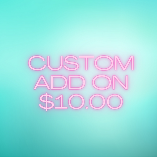 Custom Add On - Chains, Custom Handles, Zippers with charms, Ice Toppers etc. ($10.00)