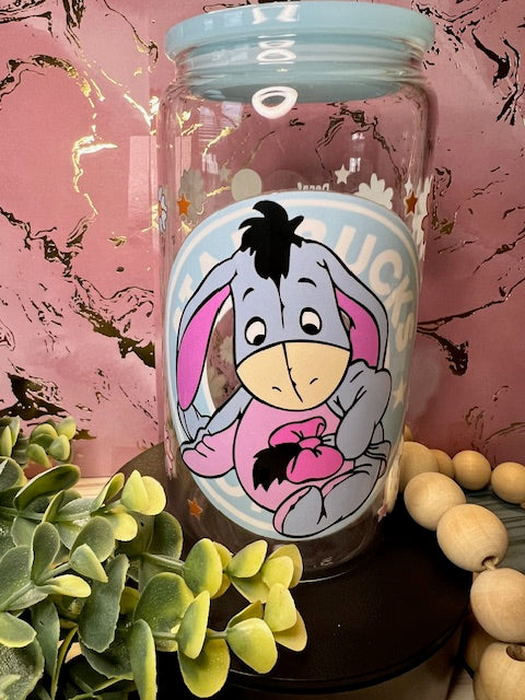 Eeyore Glass Can Cup