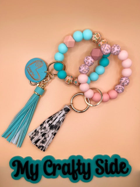 Wristlet Duo (Teal & Pink)